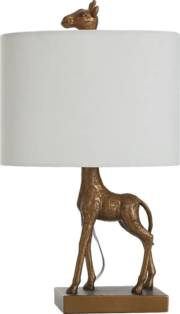 Kids Lion King Decor Bronze Giraffe Table Lamp