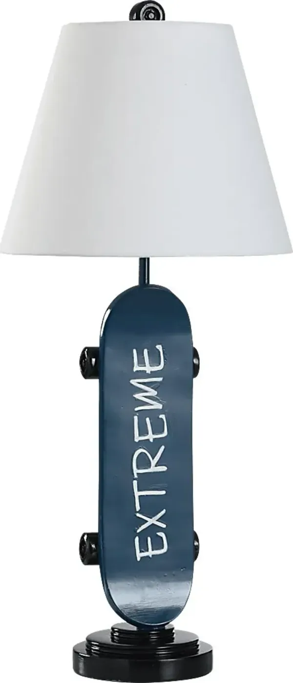 Kids Outdoor Adventures Decor Blue Skateboard