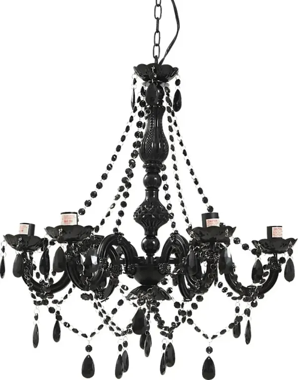 Kids Fashionista Decor Black Chandelier