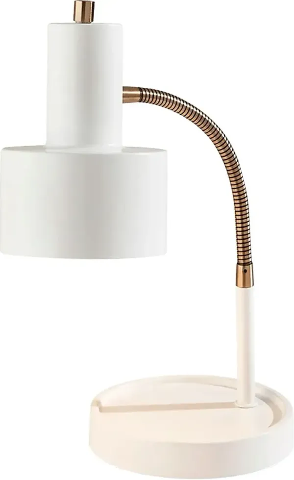 Kids Boho Decor White Baker Desk Lamp