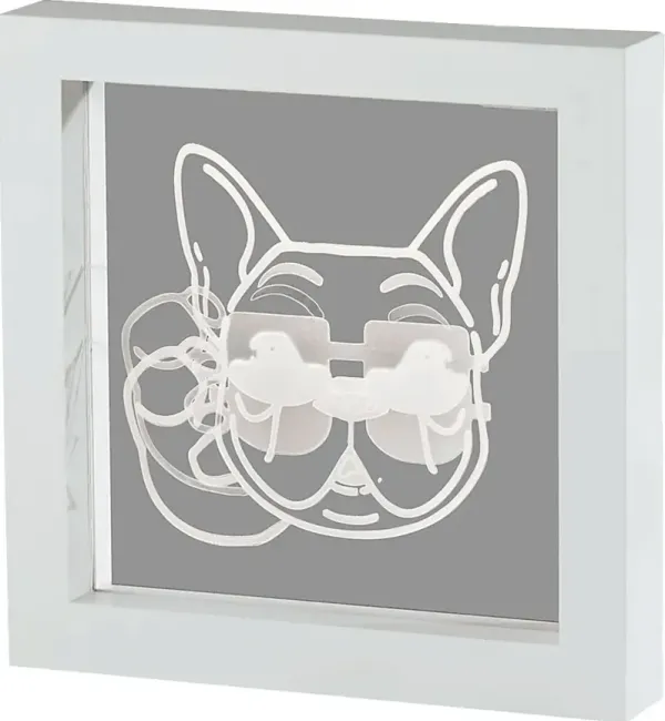 Kids Fashionista Decor White Cool Dog Light Box