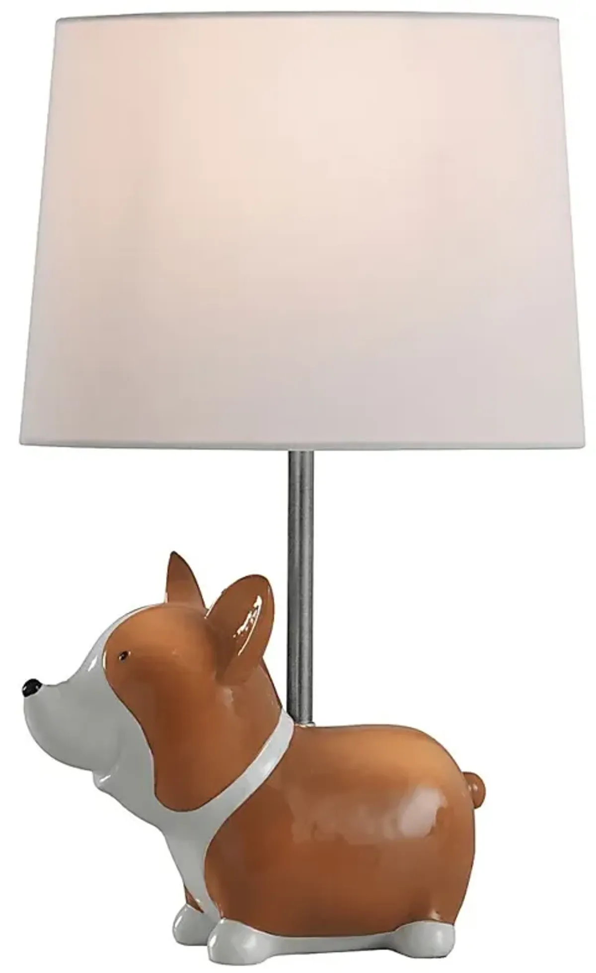 Kids Charming Corgi Beige Lamp