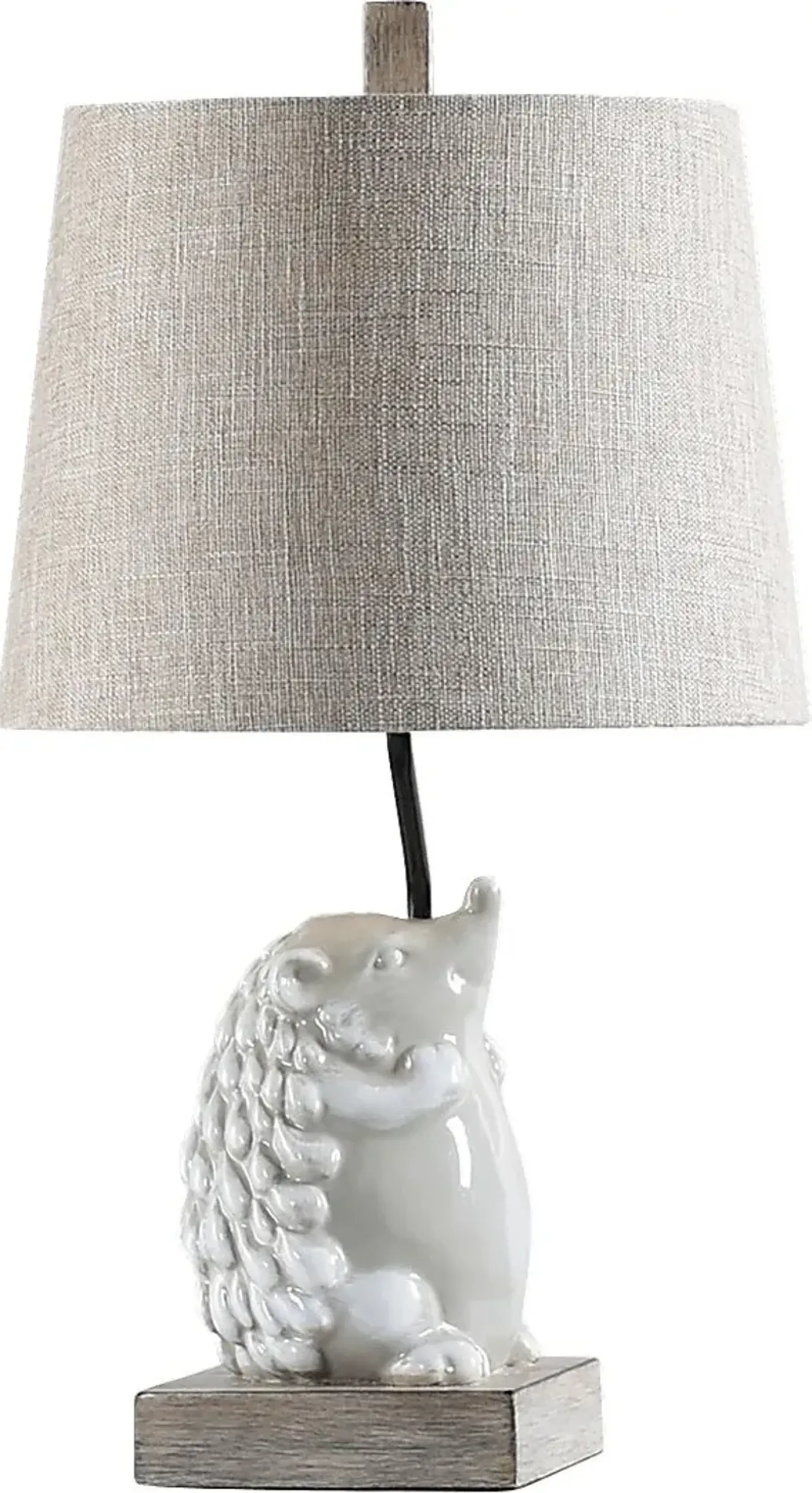 Kids Prickly Hedgehog White Lamp