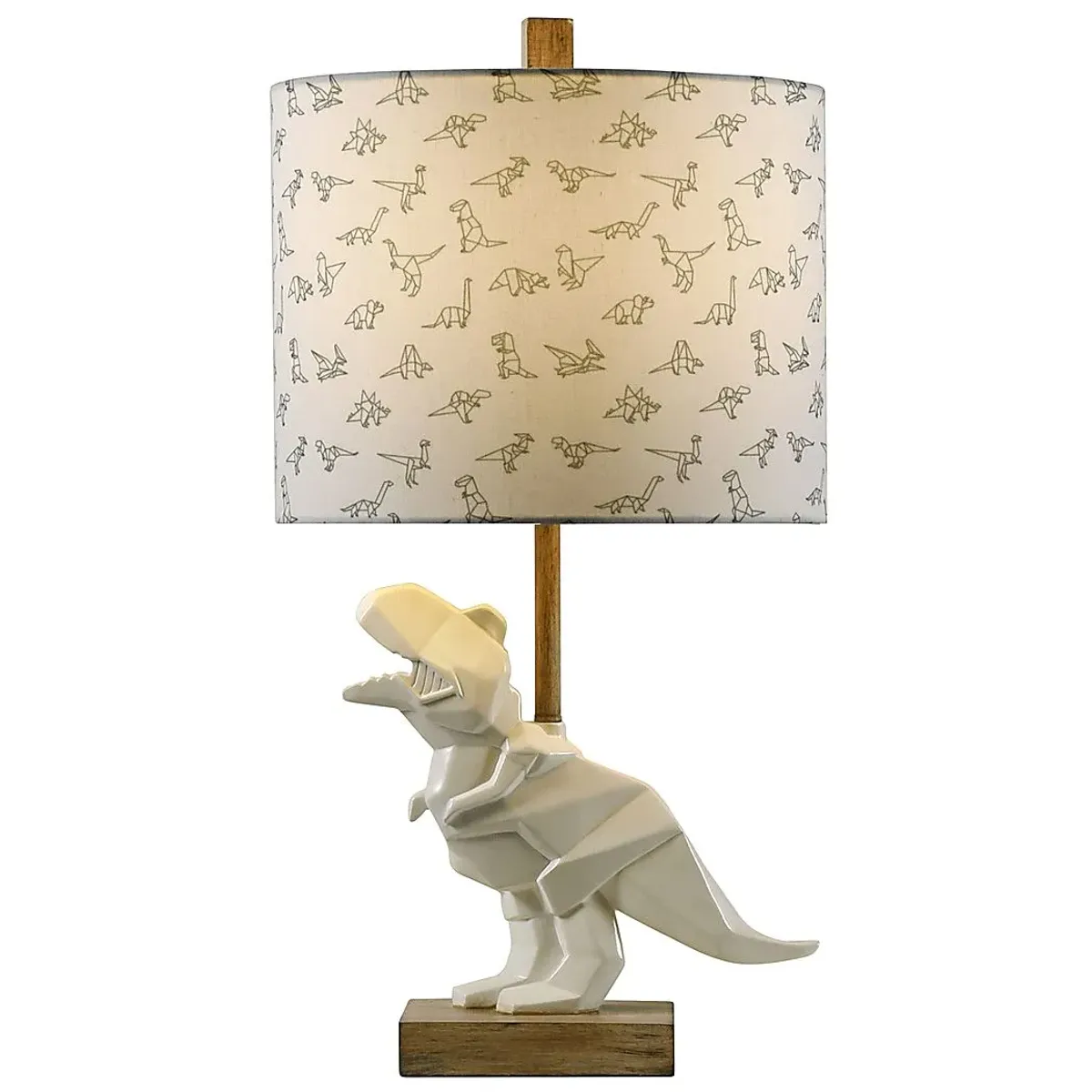 Kids Roaring T-Rex White Lamp