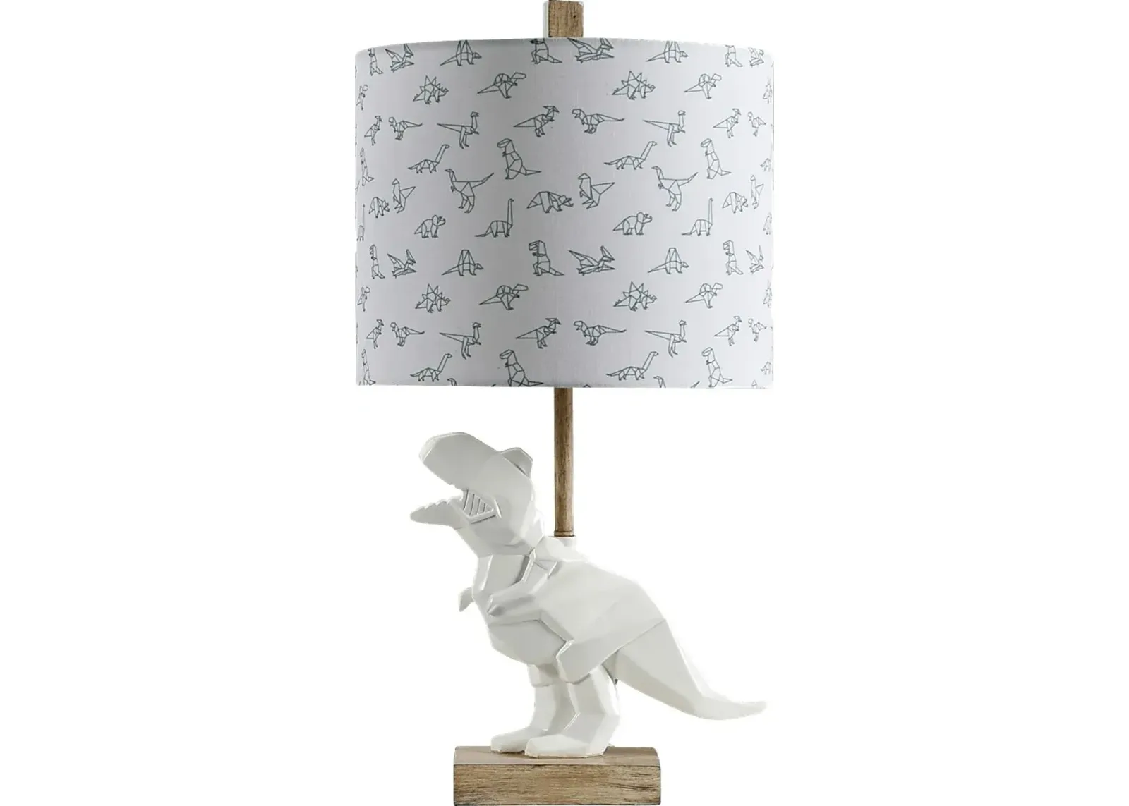 Kids Roaring T-Rex White Lamp