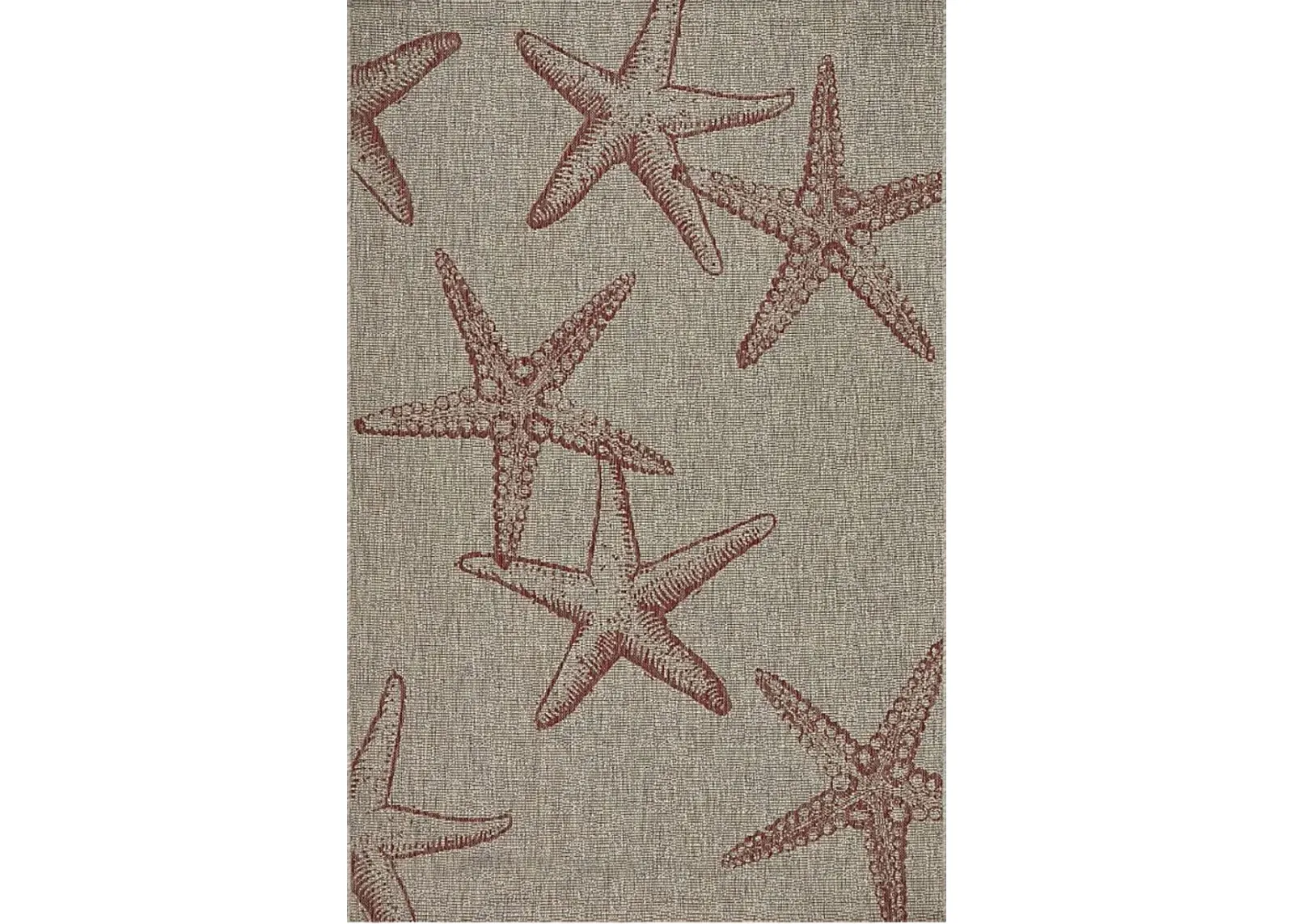 Carnsoll Coral/Beige 3' x 5' Indoor/Outdoor Rug