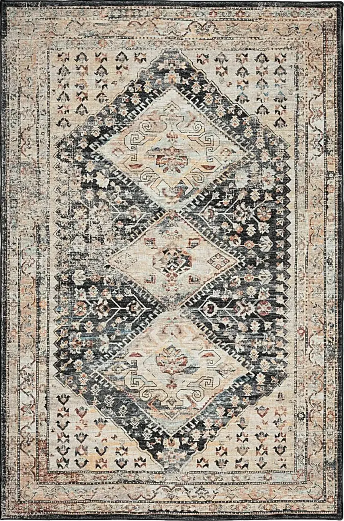 Malloroso Midnight/Multi 3' x 5' Rug