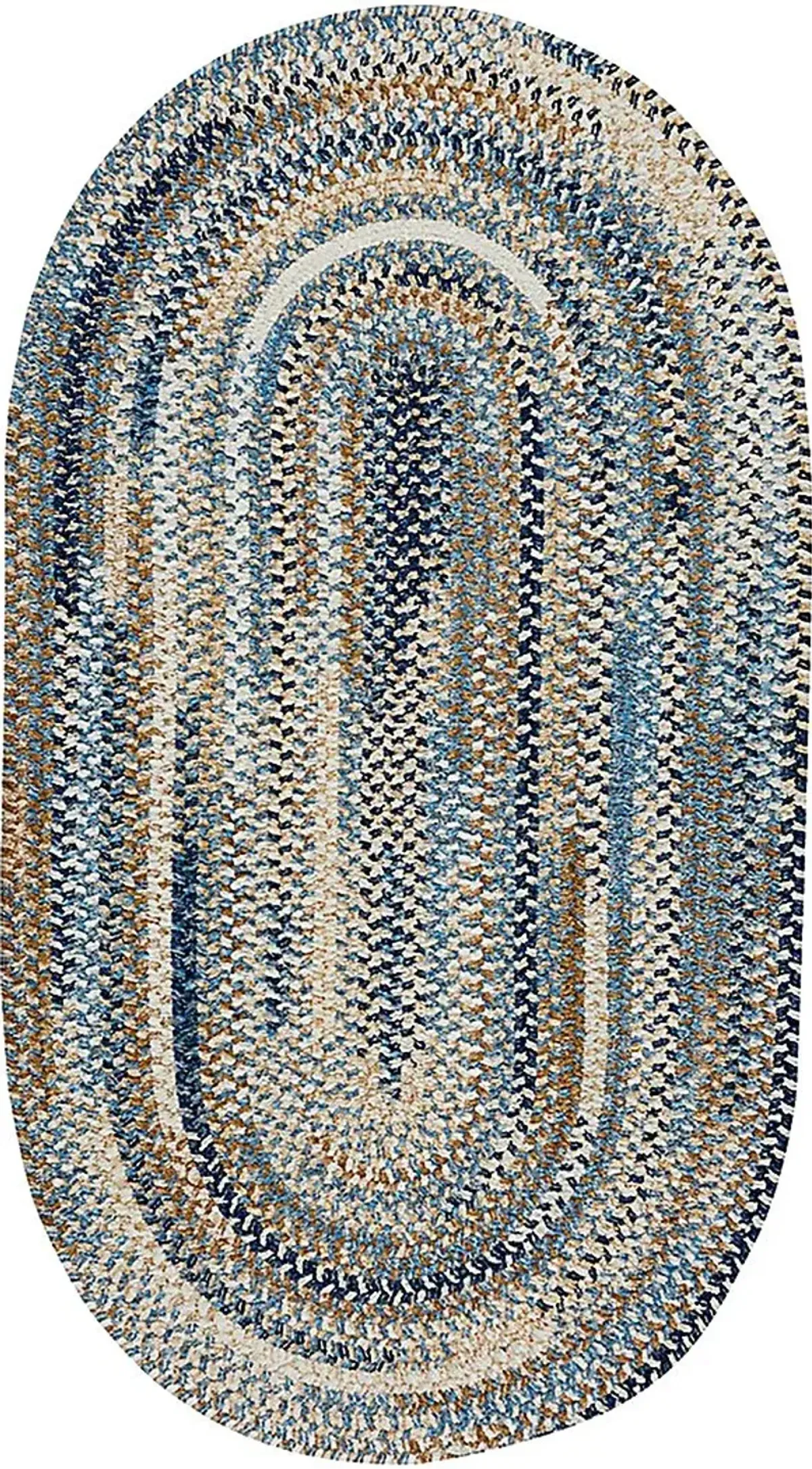 Bexmark Blue 3' x 5' Oval Rug