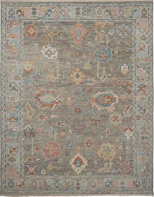 Pascester Gray/Multi 3' x 5' Rug