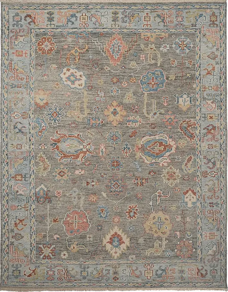 Pascester Gray/Multi 3' x 5' Rug