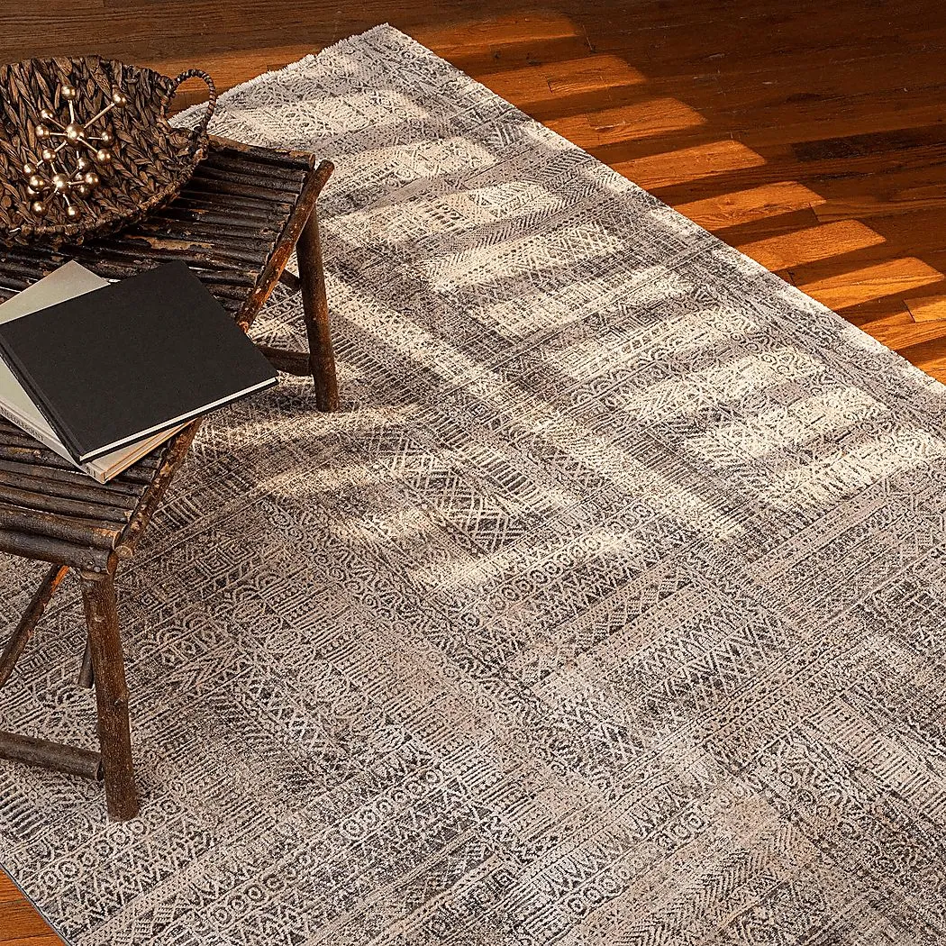 Hulgeo Gray 2'7 x 10' Rug