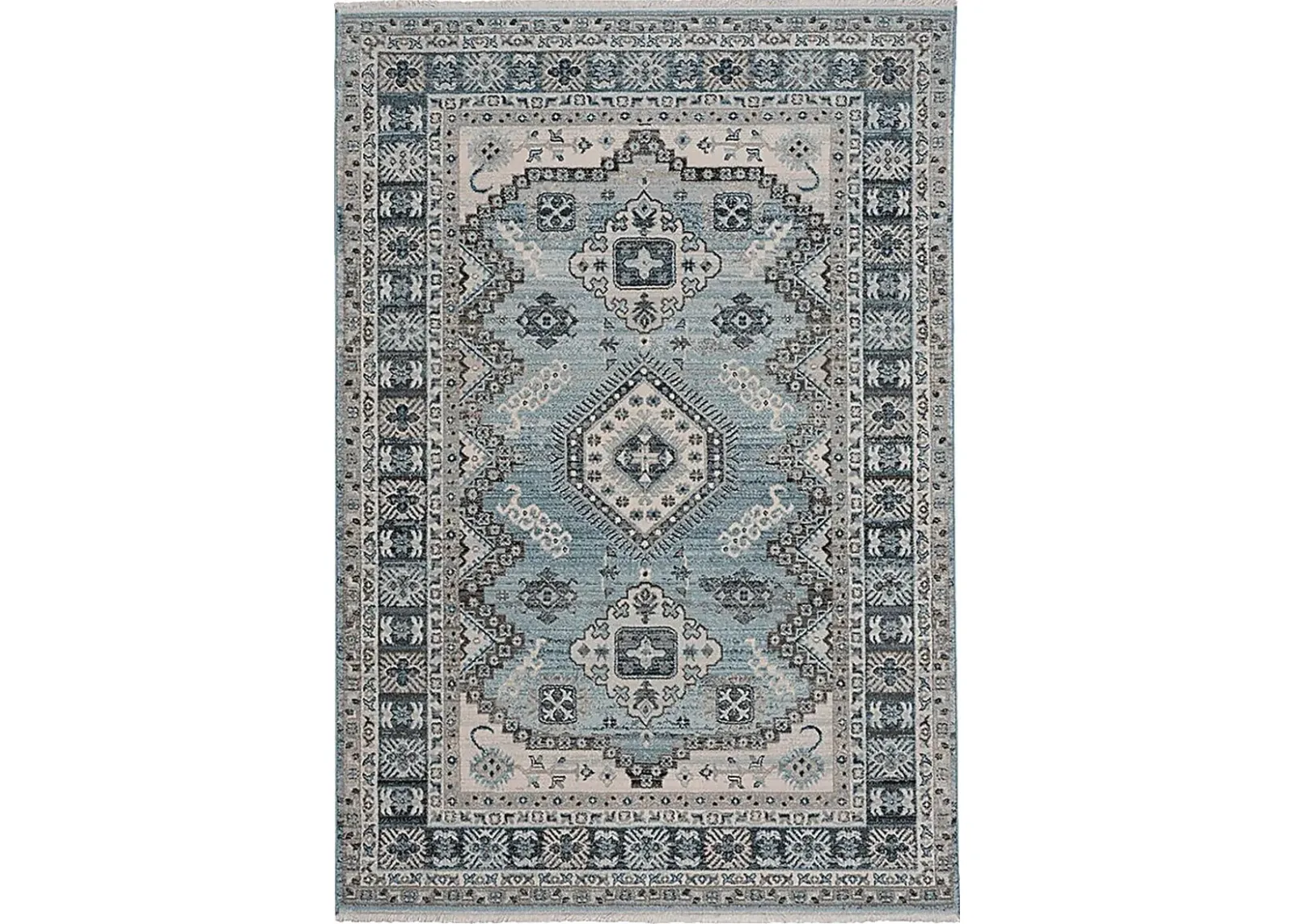 Biencona Blue 2'6 x 8' Runner Rug