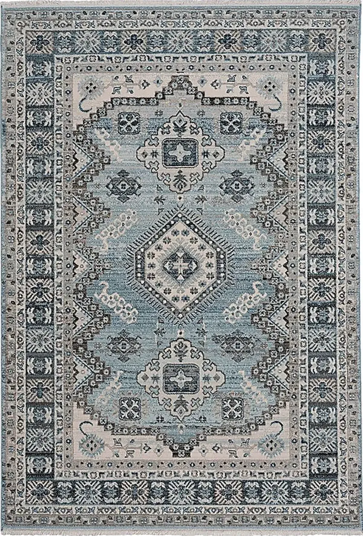 Biencona Blue 2'6 x 8' Runner Rug