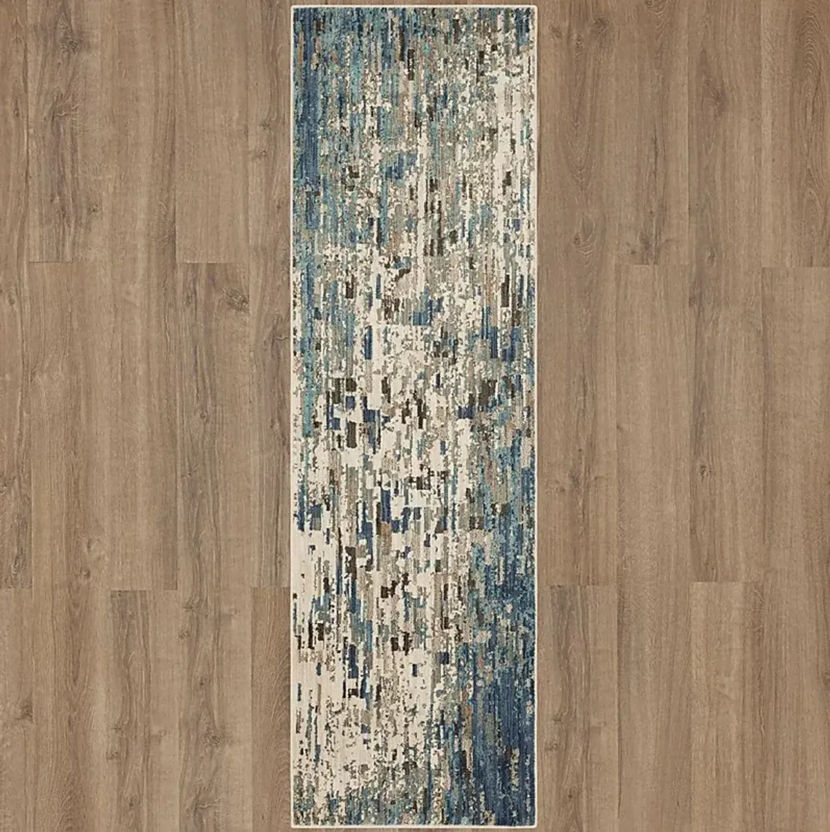 Kawanda Blue 2'4 x 7'10 Runner Rug