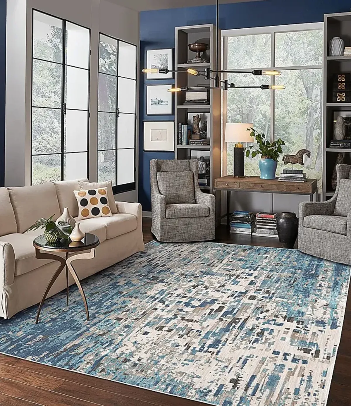 Kawanda Blue 5'3 x 7'10 Rug