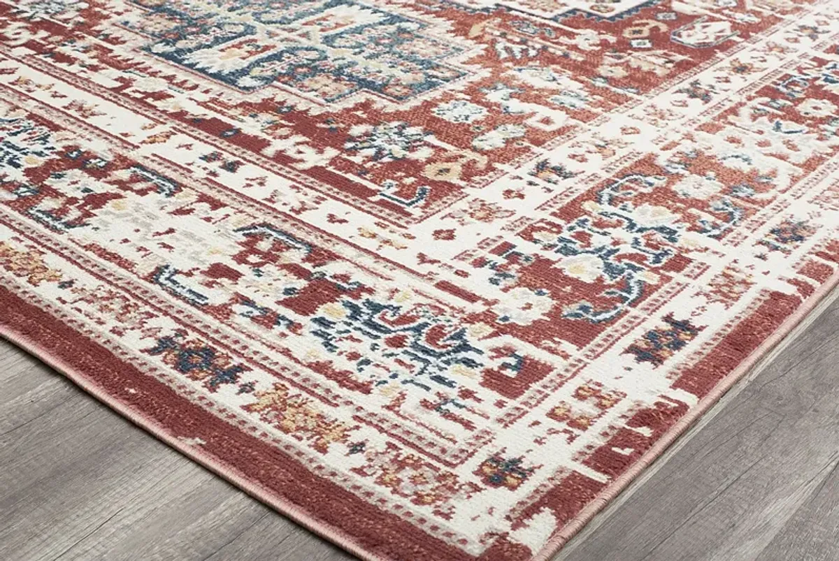 Jaryl 5'3 x 7' Red Rug