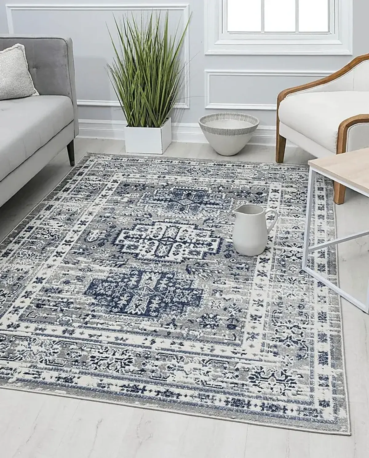 Jaryl 5'3 x 7' Dark Blue Rug