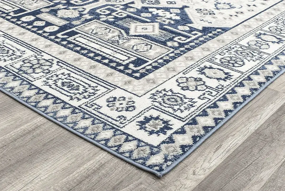 Syrel 5'3 x 7' Navy Rug