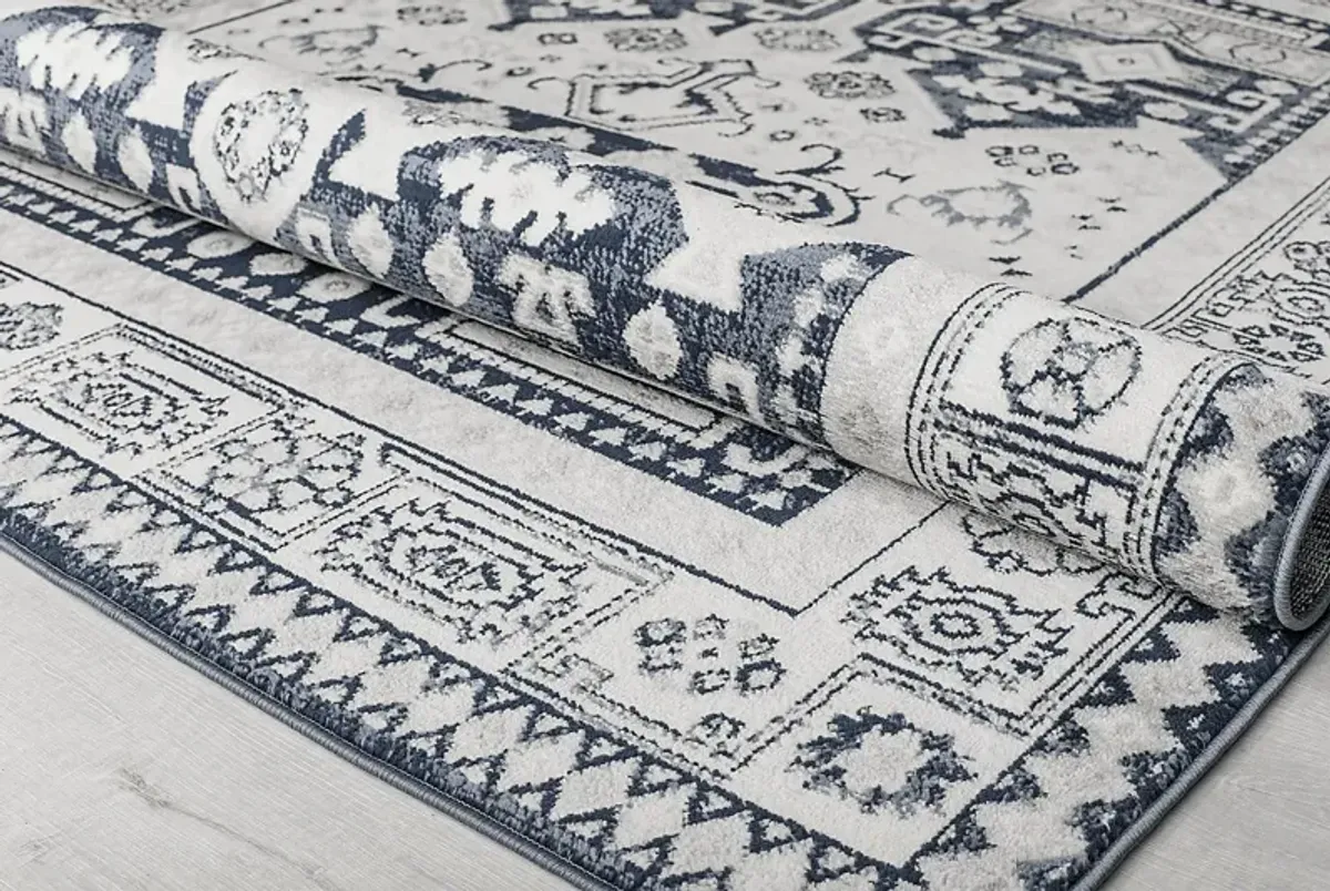 Syrel 5'3 x 7' Navy Rug