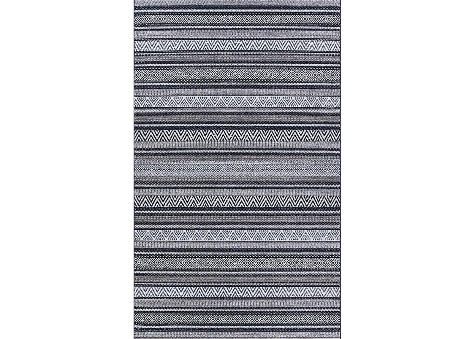 Bennard Black 7'10 x 10'9 Indoor/Outdoor Rug