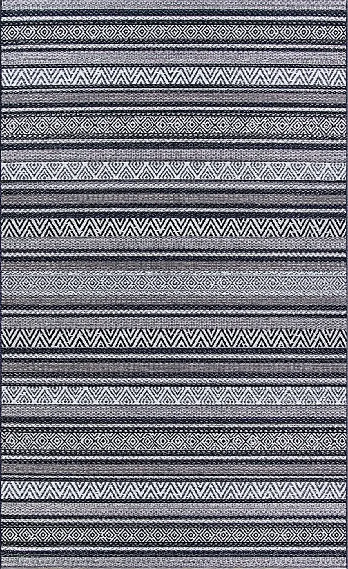 Bennard Black 7'10 x 10'9 Indoor/Outdoor Rug