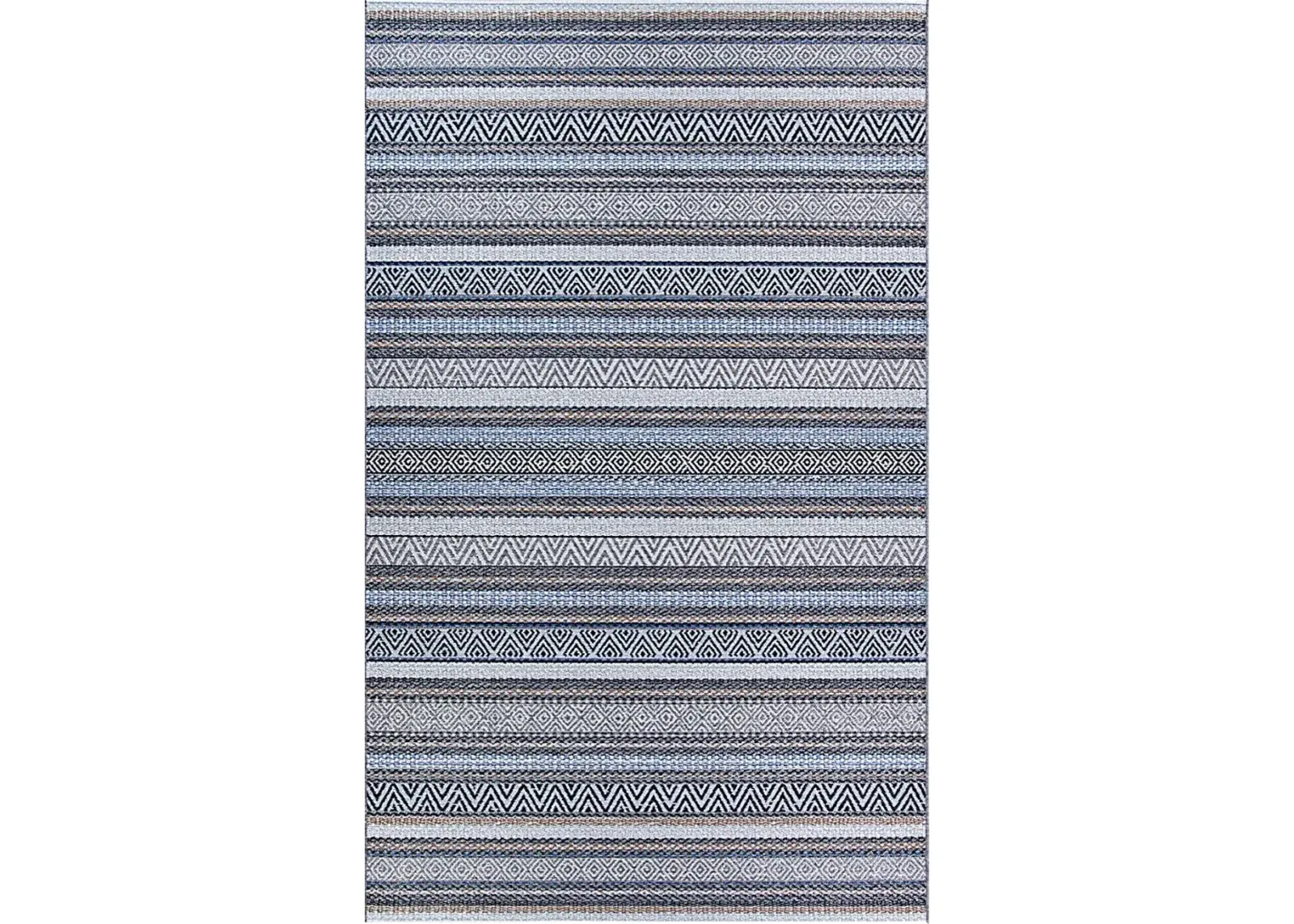 Bennard Blue 5'3 x 7'6 Indoor/Outdoor Rug