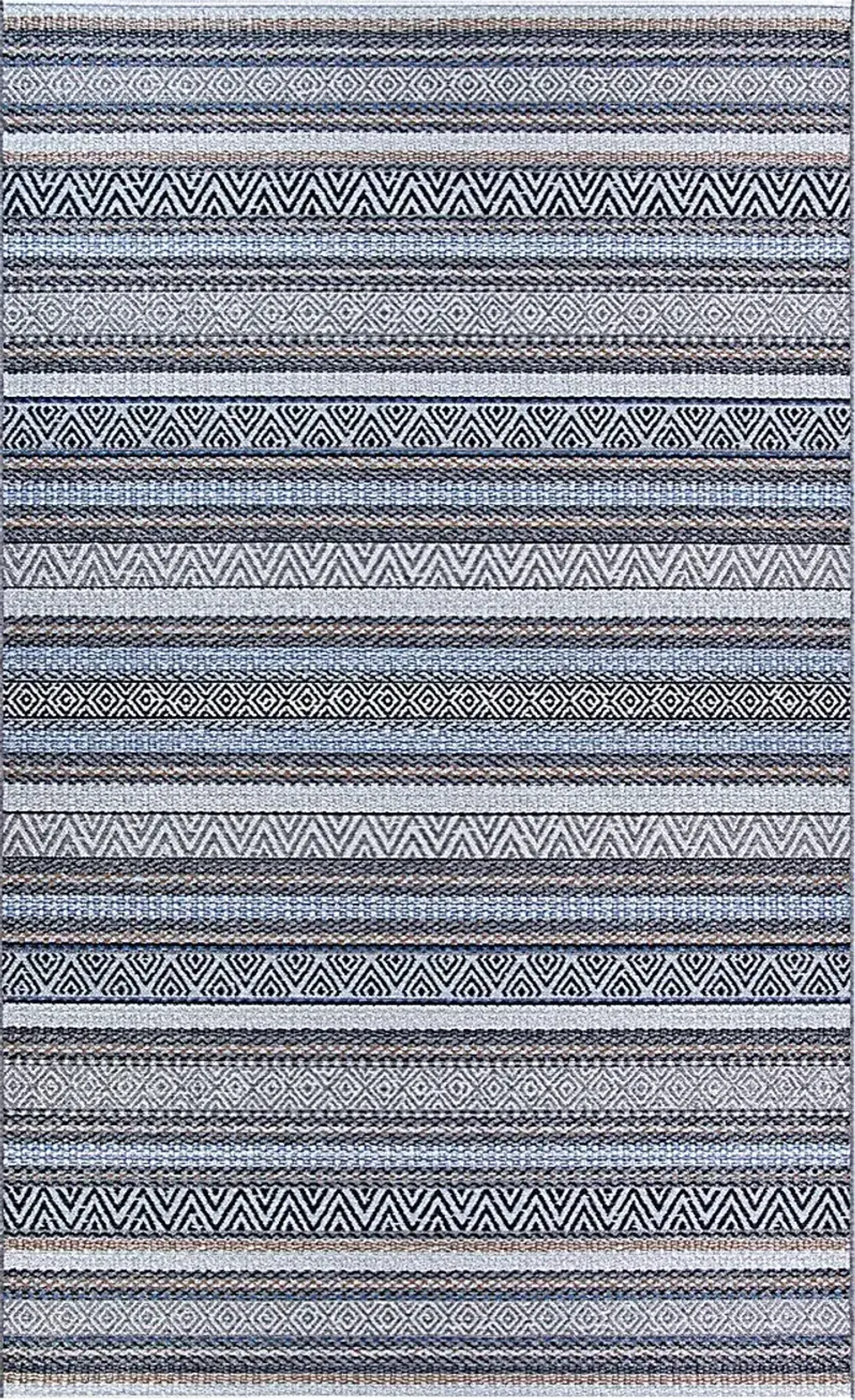 Bennard Blue 5'3 x 7'6 Indoor/Outdoor Rug