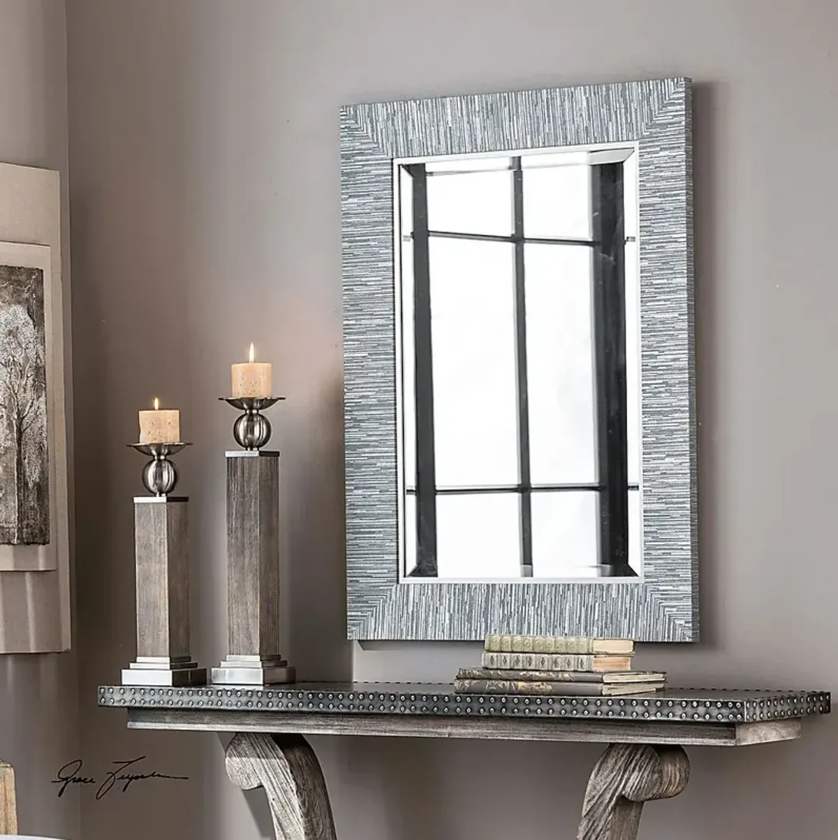 Belinah Silver Mirror