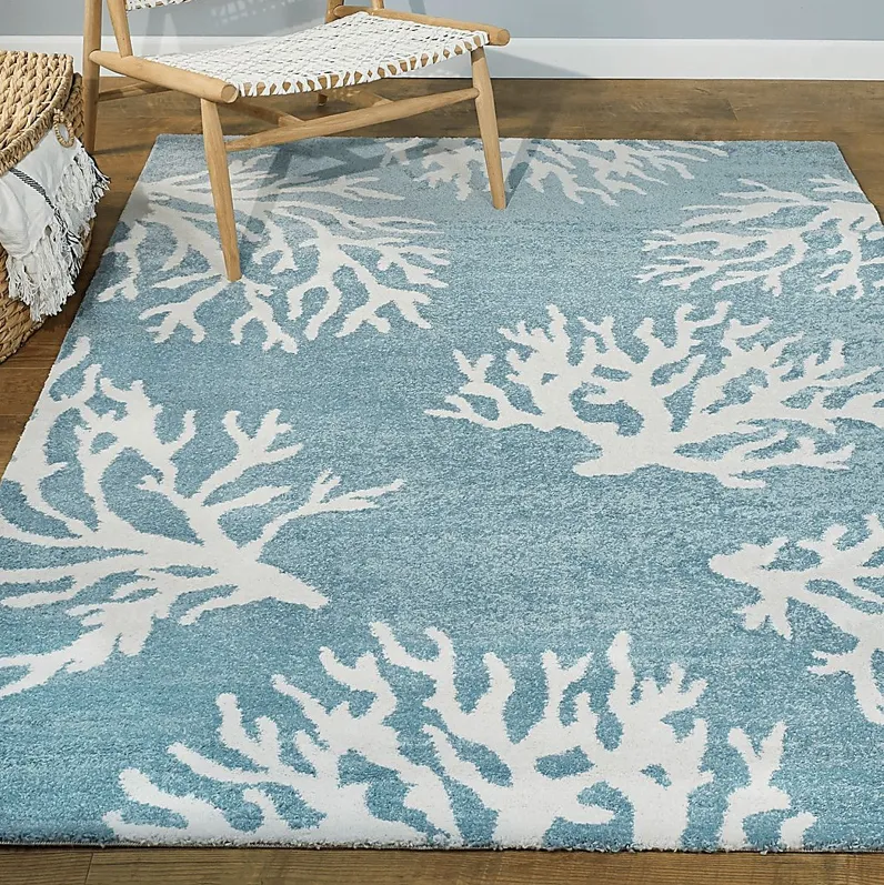 Peavine Teal 5'3 x 7' Rug