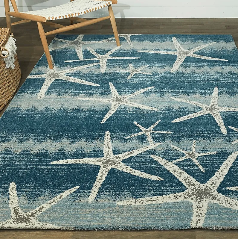 Baliwick Blue 5'3 x 7' Rug