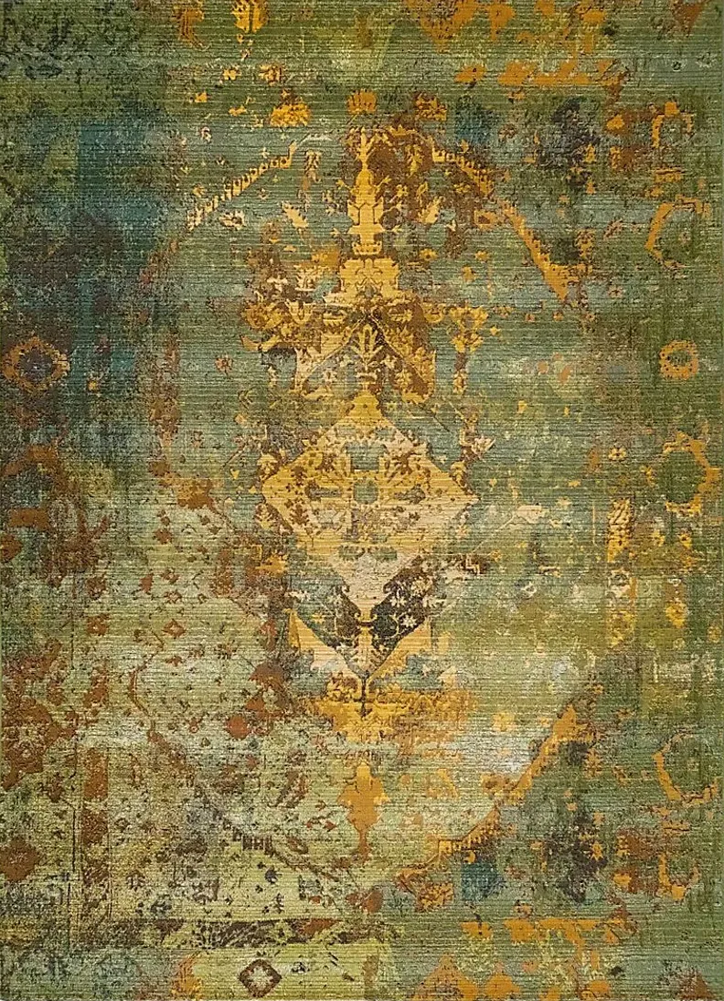 Baylin Green 7'10 x 9'10 Indoor/Outdoor Rug