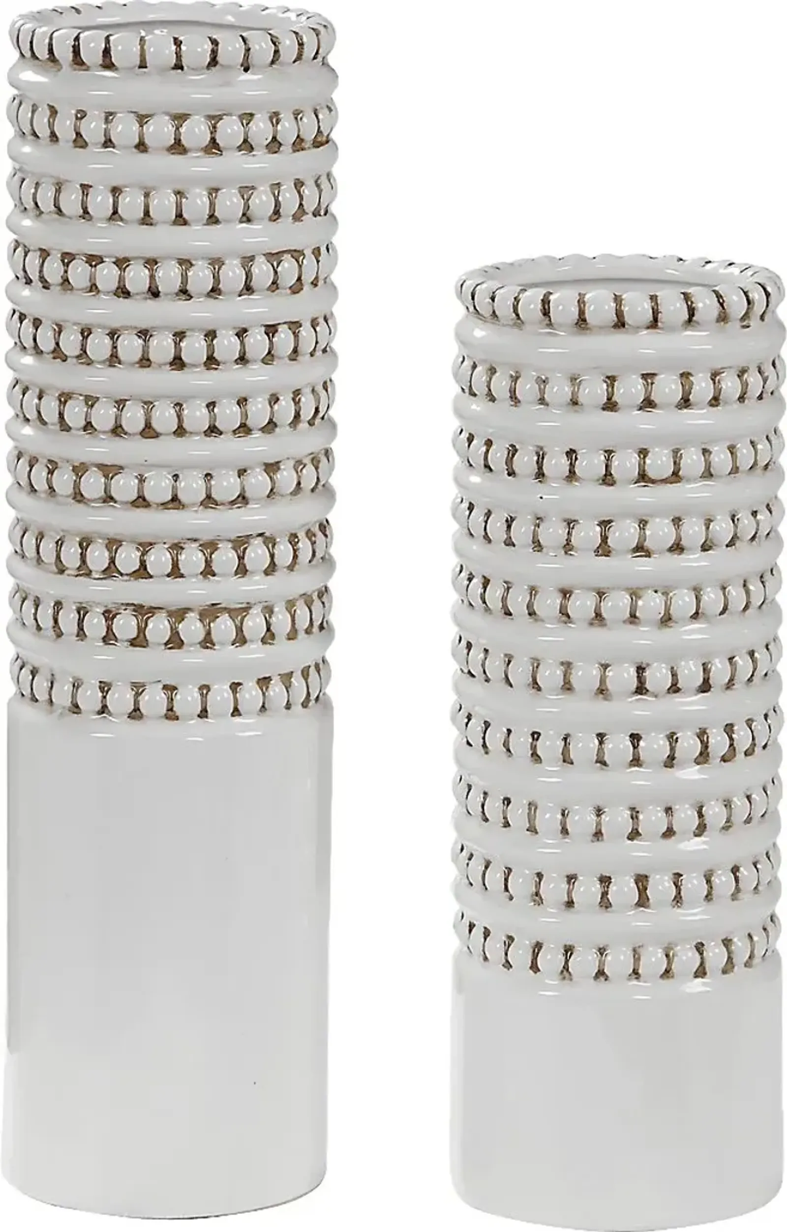 Volpe White Vase, Set of 2