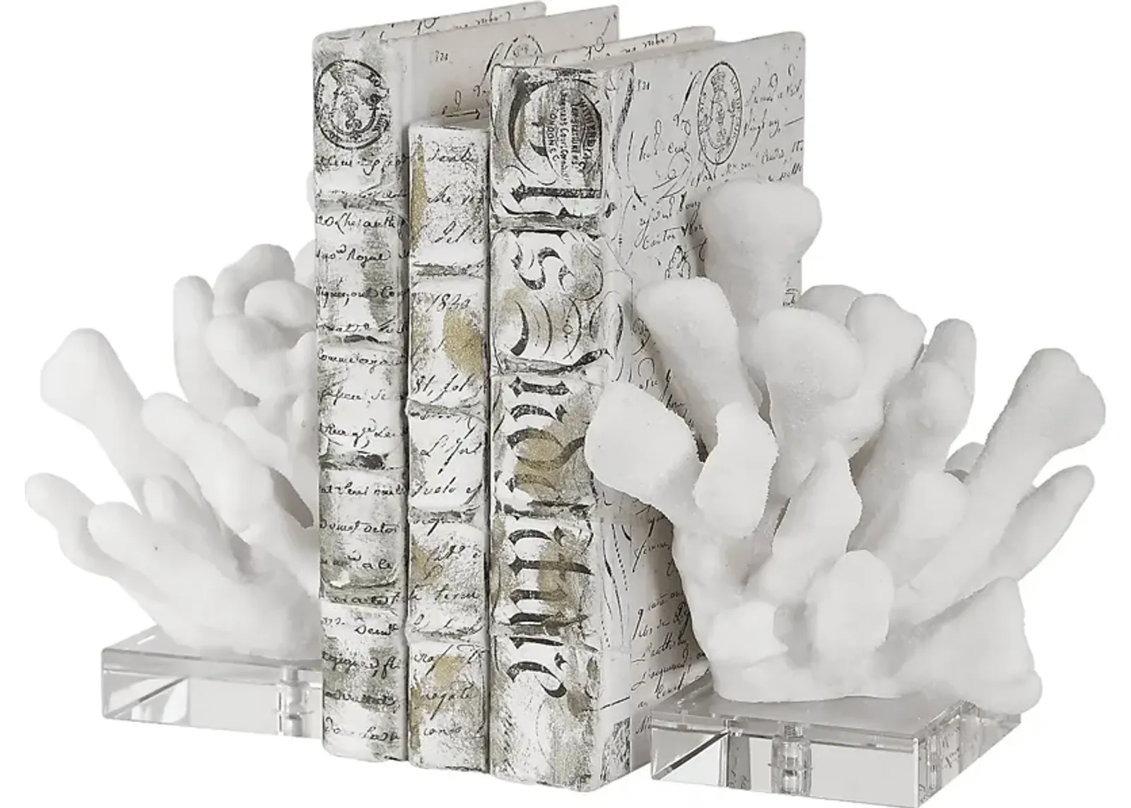 Toliver White Bookend, Set of 2