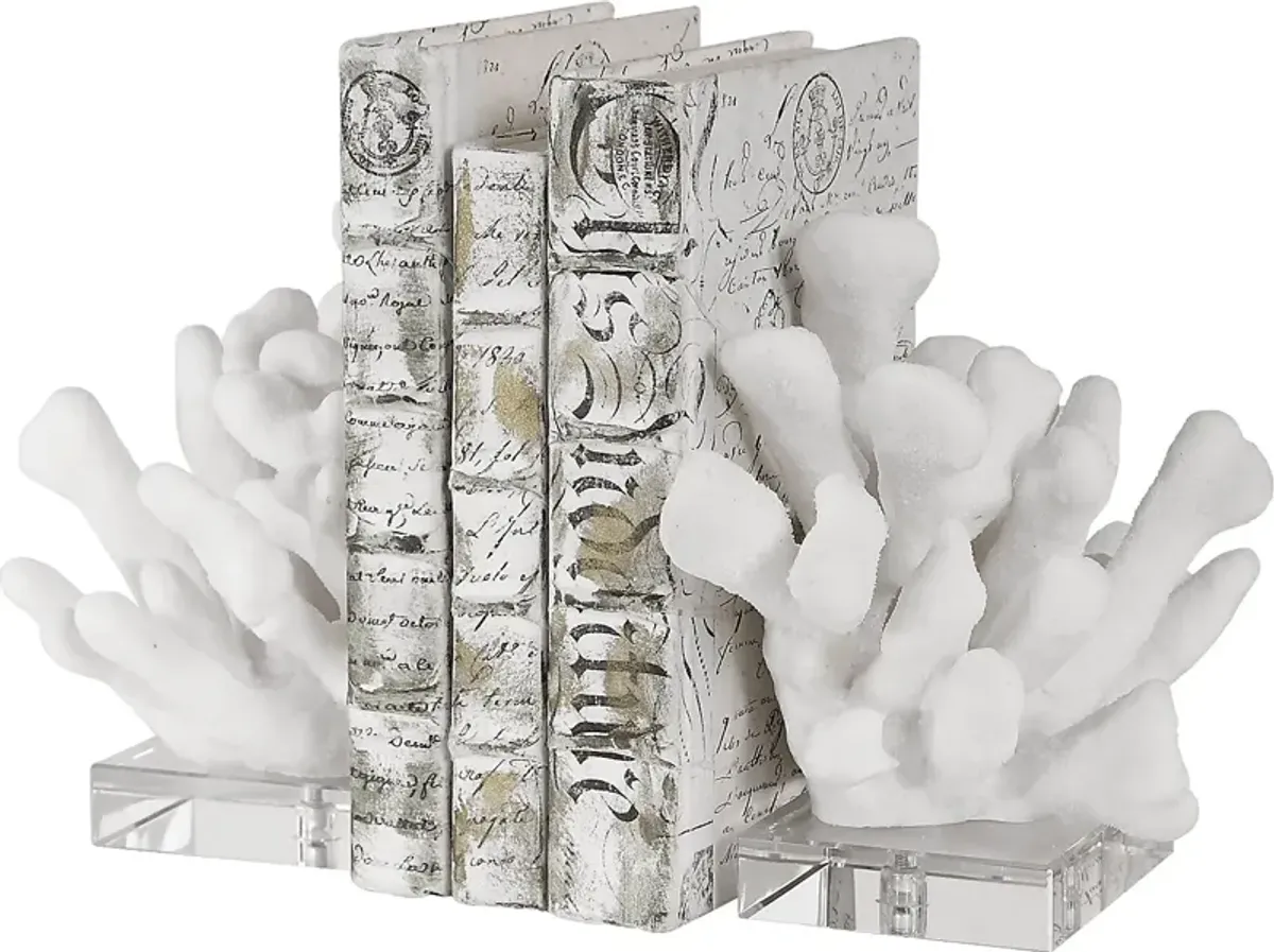 Toliver White Bookend, Set of 2