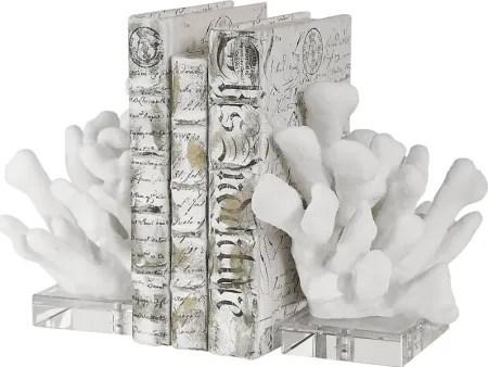 Toliver White Bookend, Set of 2