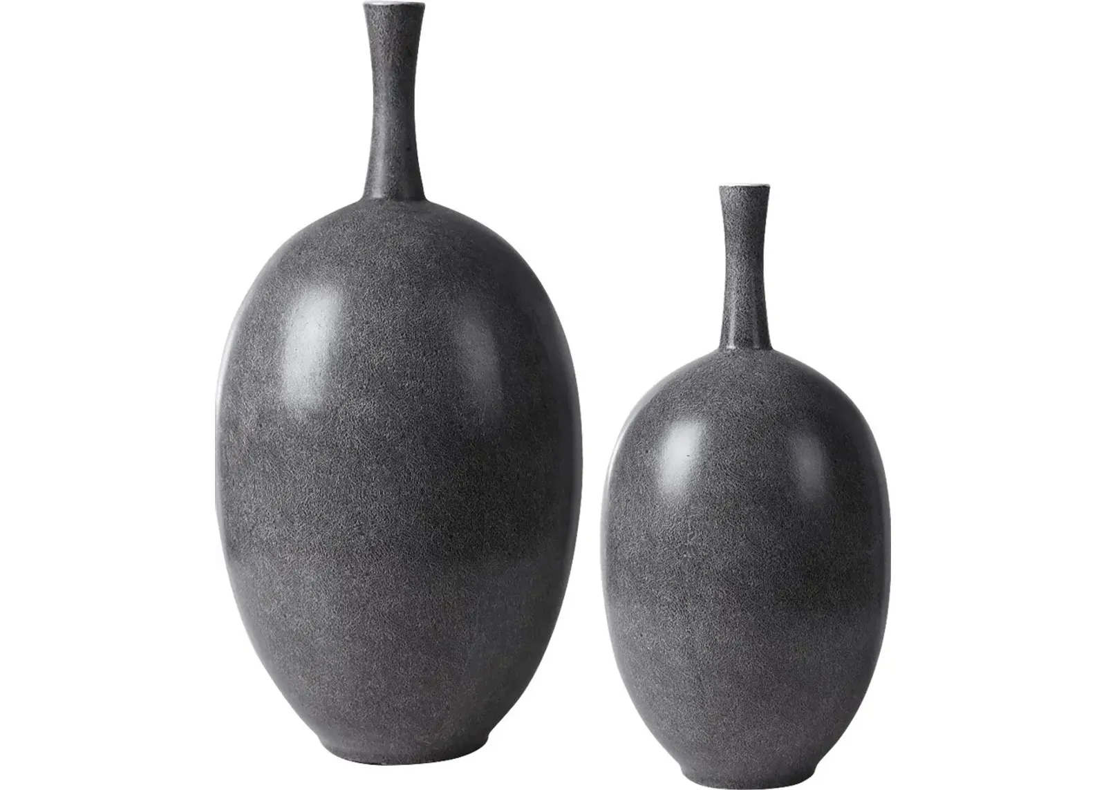 Rubino Gray Vase, Set of 2