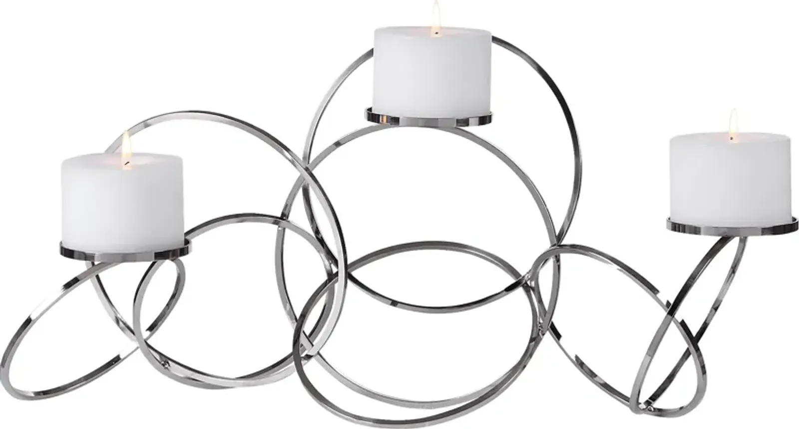 Decarlo Nickel Candle Holder