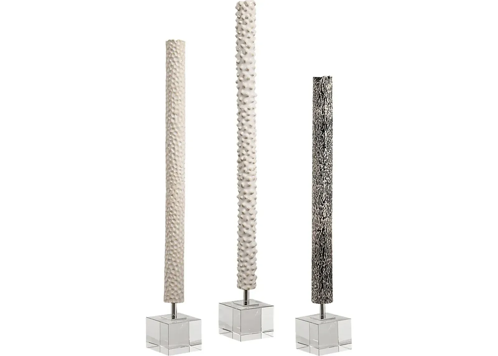 Carletta White Sculpture, Set of 3