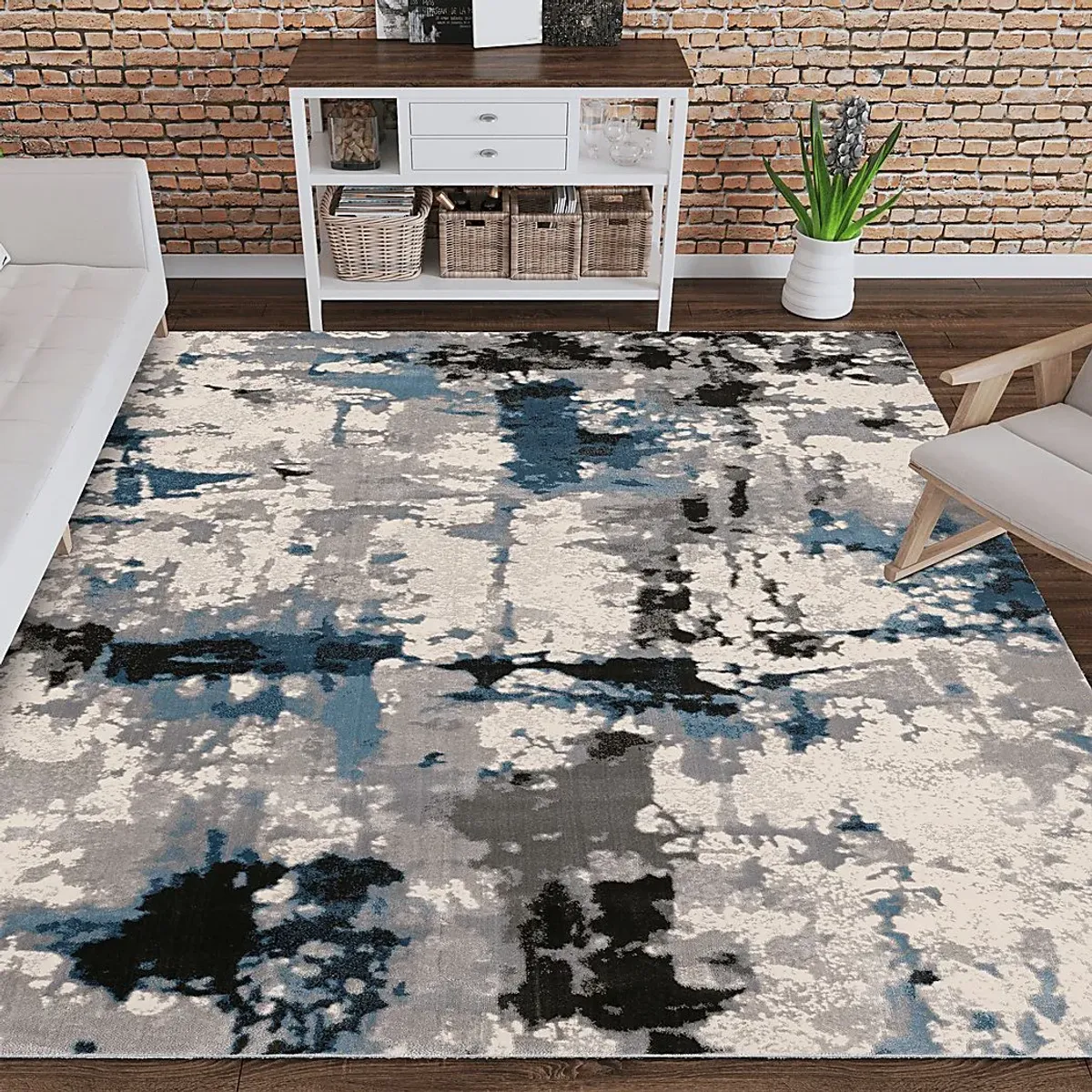 Skylie 3' x 5' Blue/Multi Rug