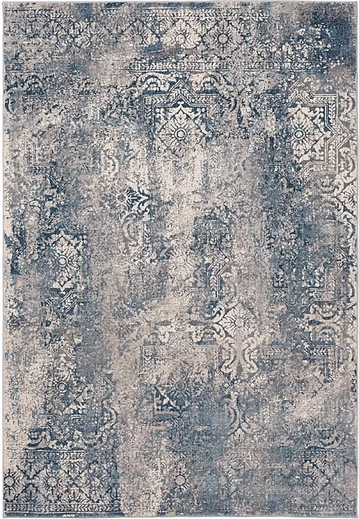 Deshard 3' x 5' Blue Rug