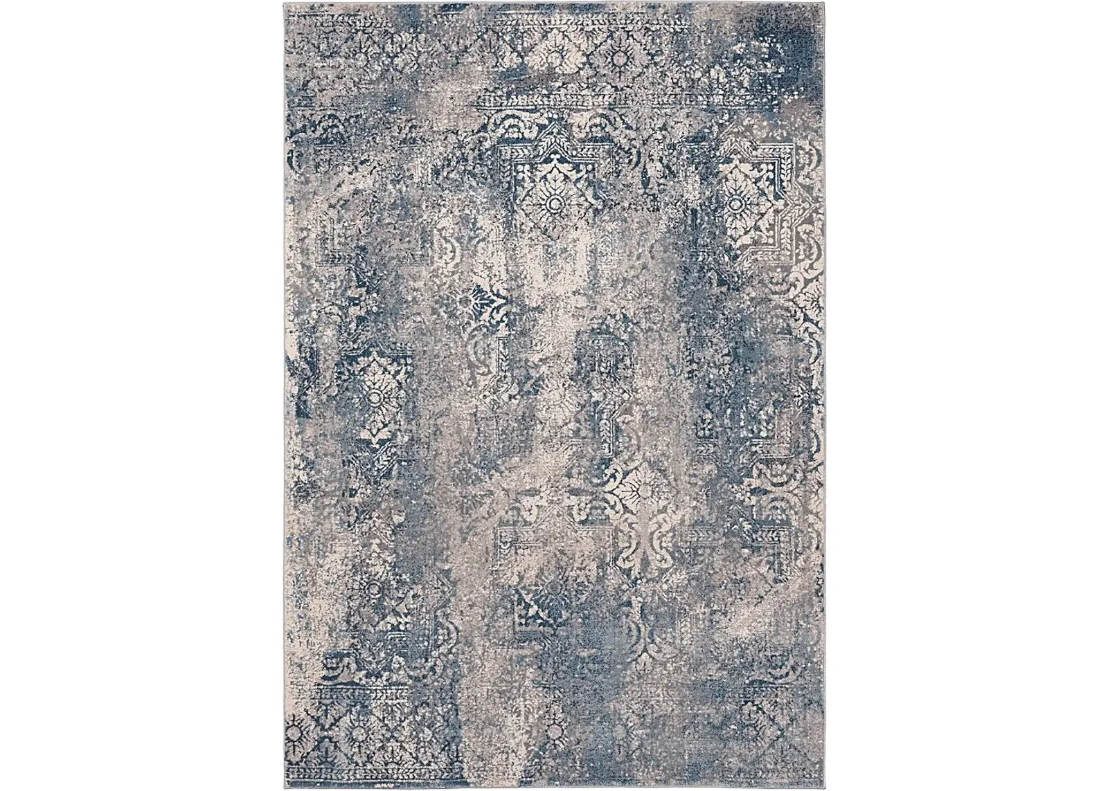 Deshard 5' x 7' Blue Rug