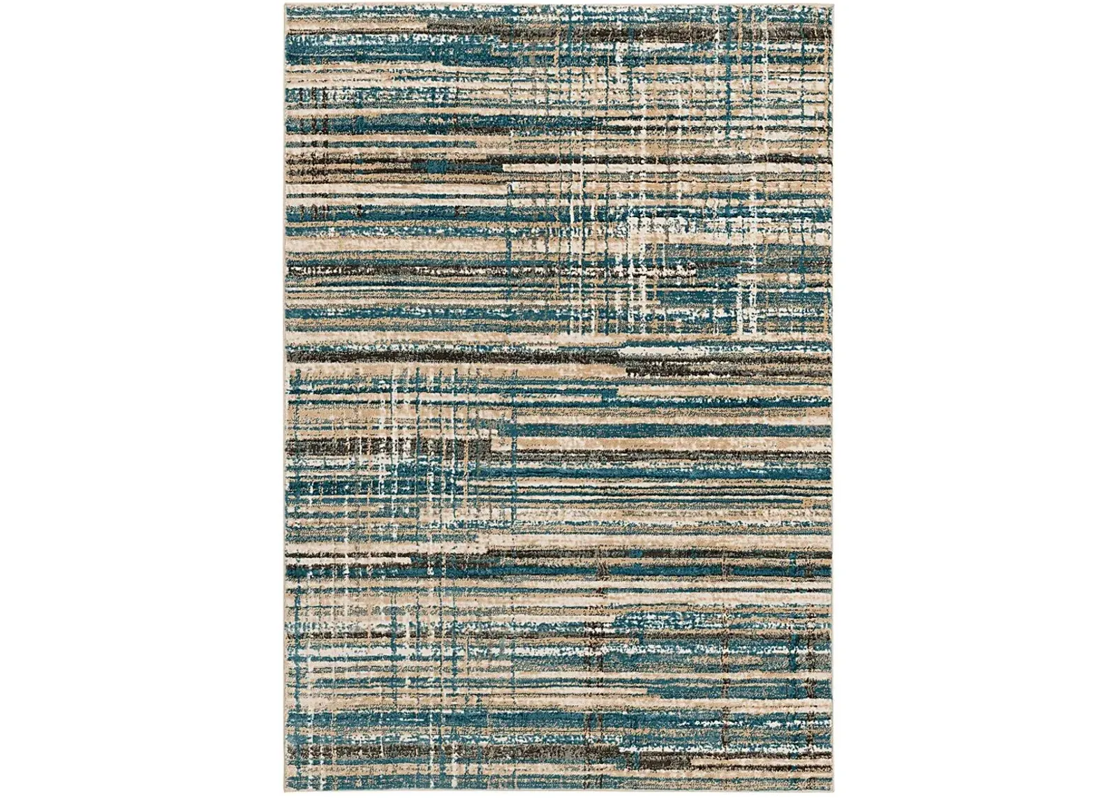 Azmer 3' x 5' Blue/Brown Rug