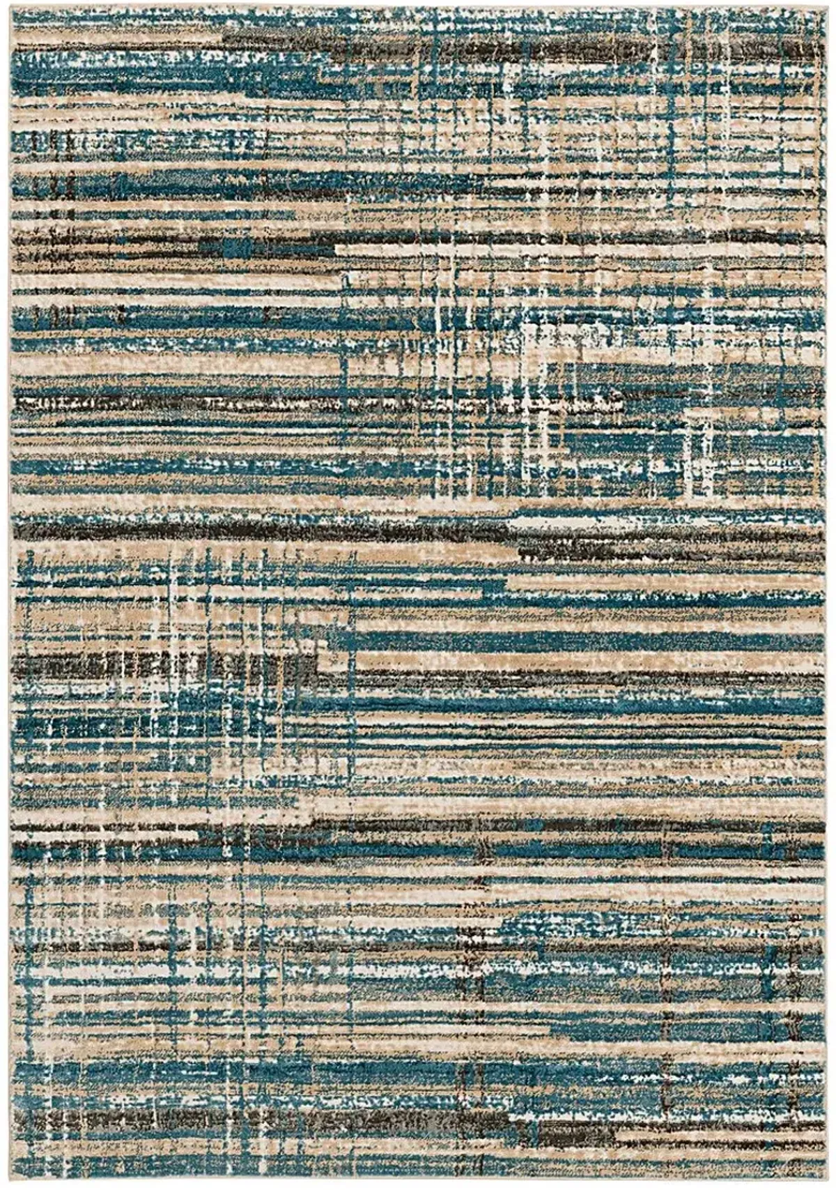 Azmer 3' x 5' Blue/Brown Rug