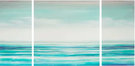 Serene Waters Blue Artwork, Set of 3