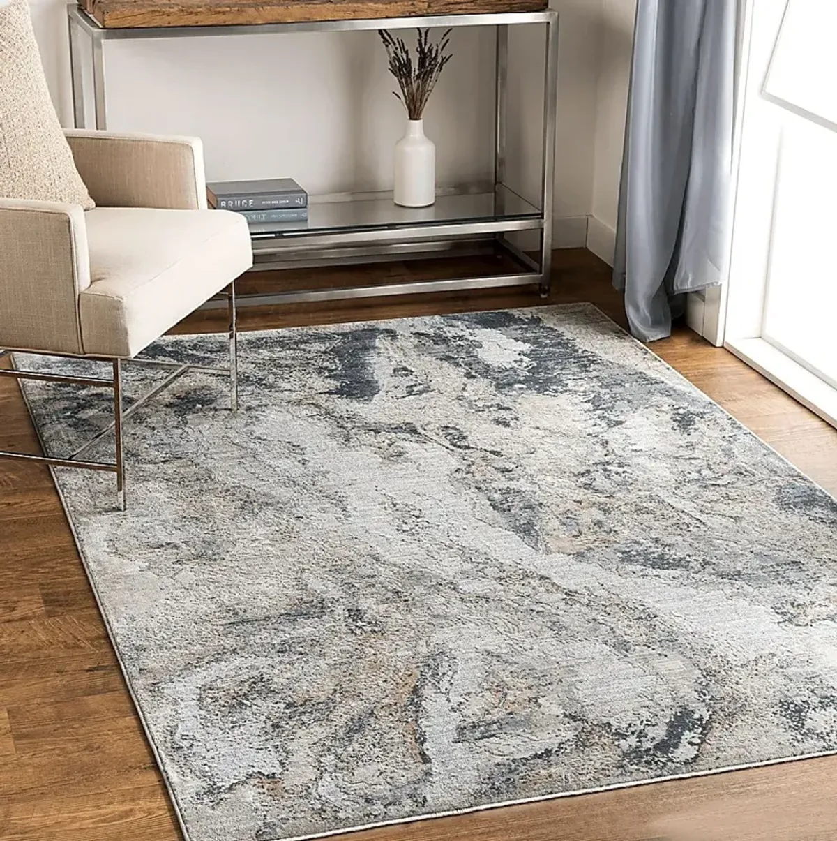 Sanfra Gray 6'7 x 9'6 Rug