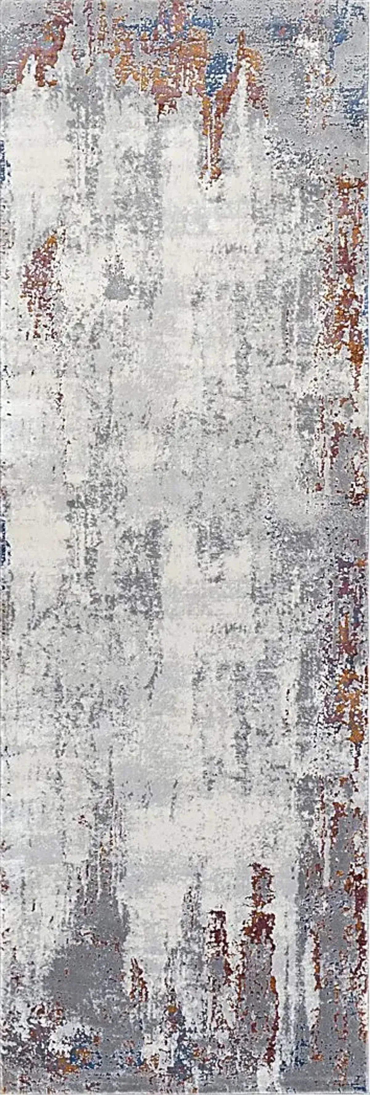 Amaira Gray 2'7 x 7'7 Runner Rug