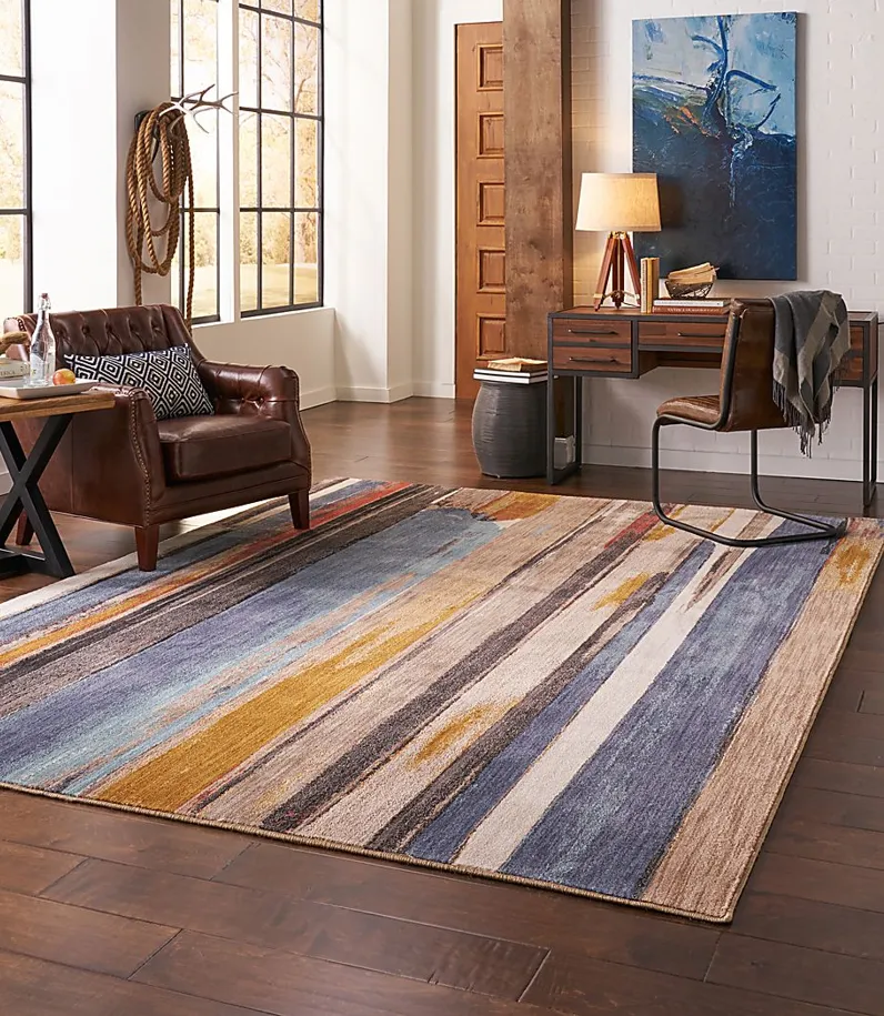 Amilyn Blue 5'3 x 7'10 Rug