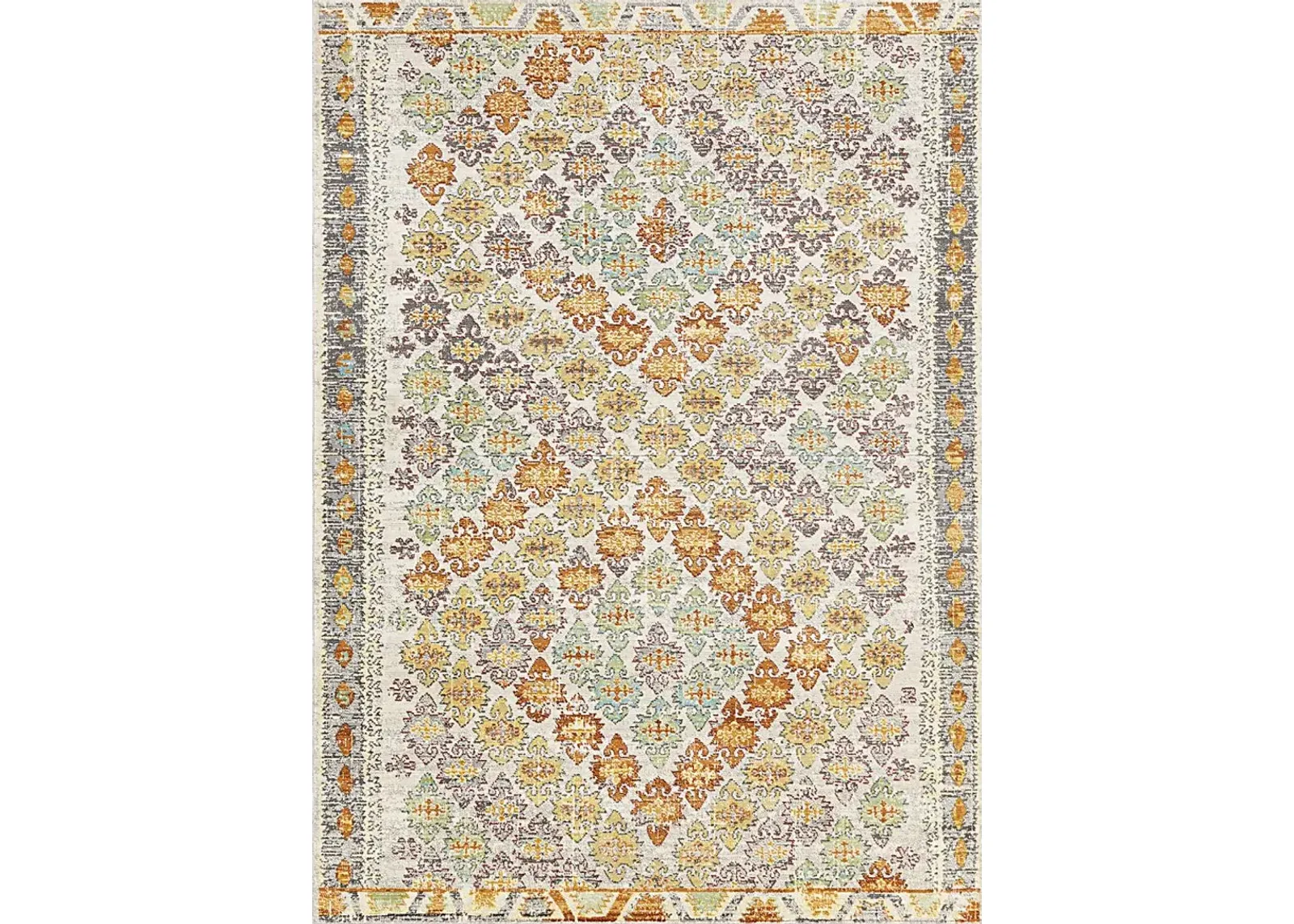 Biana Orange 6'11 x 9' Indoor/Outdoor Rug