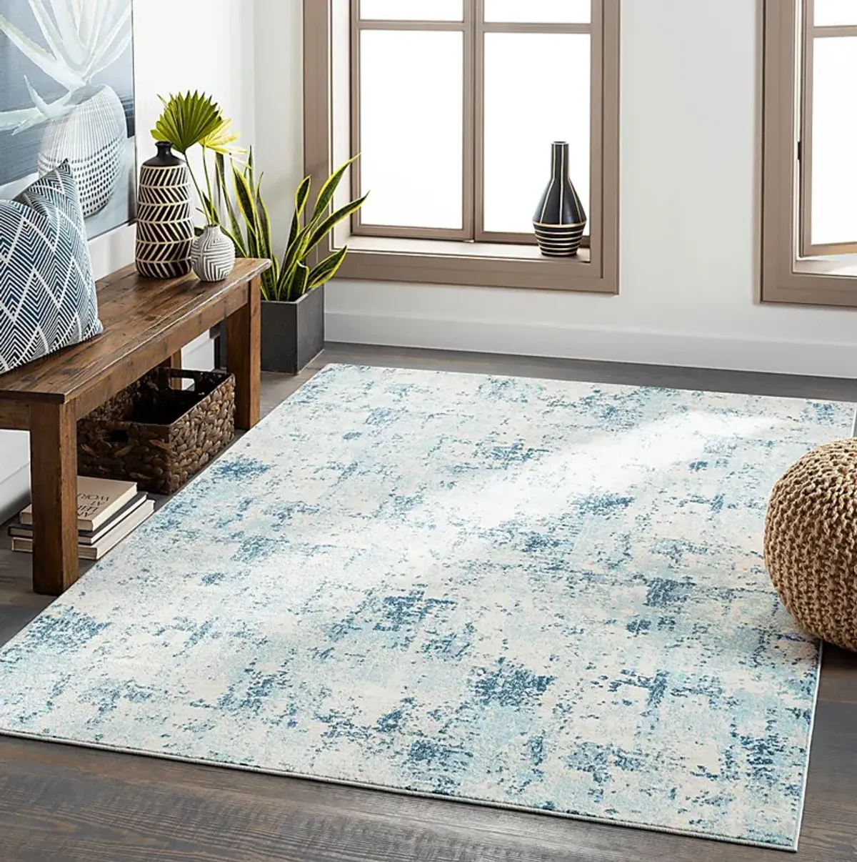 Joely Aqua 8'10 x 12' Indoor/Outdoor Rug