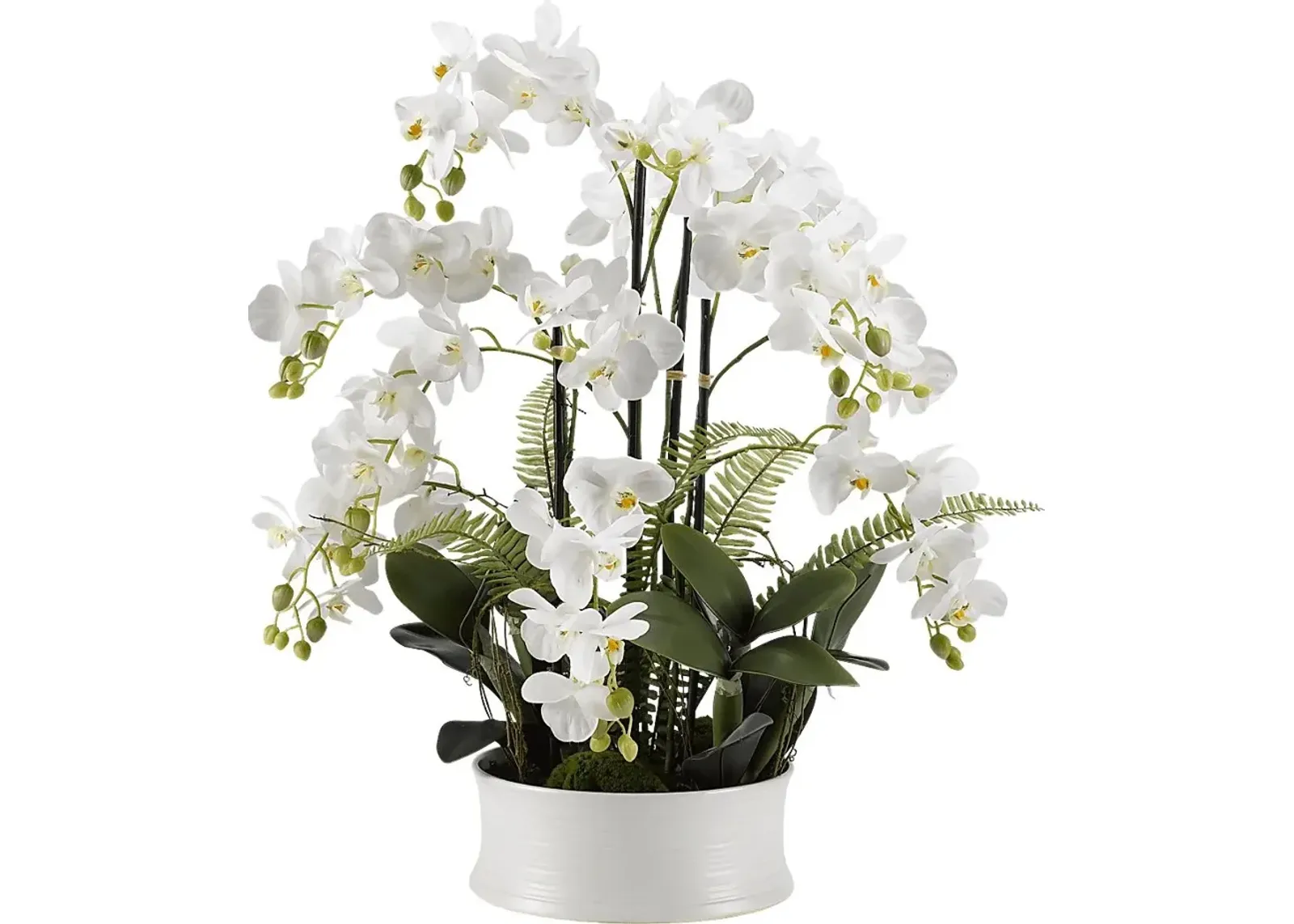 Armelia White Orchid Silk Flower Arrangement